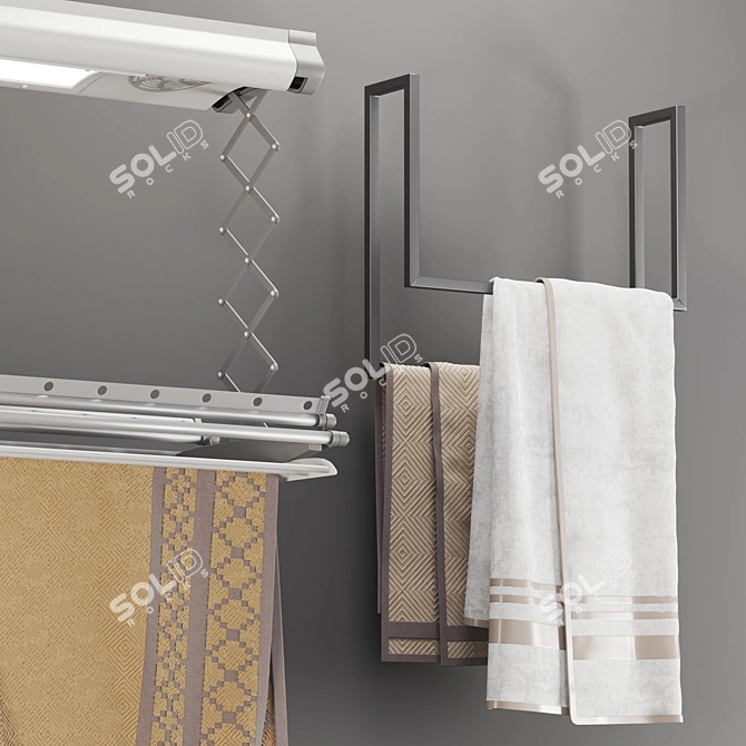 Modern Bathroom Accessories Set 3D model image 5