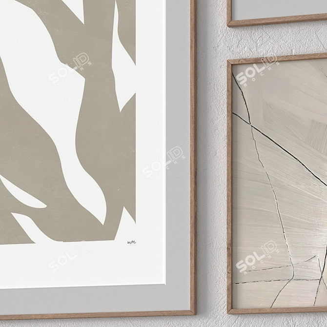 Modern Wall Paintings Set with Multiple Frames 3D model image 2