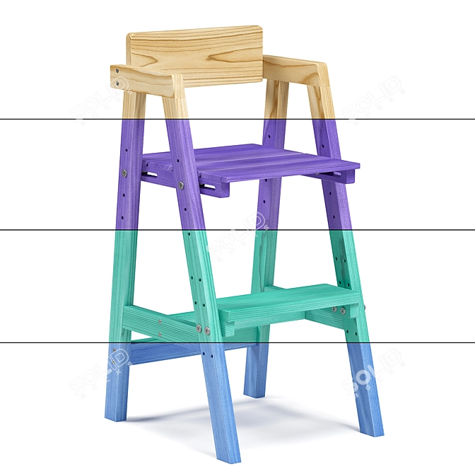 Toyan Grow Chair: Kids' Essential 3D model image 5