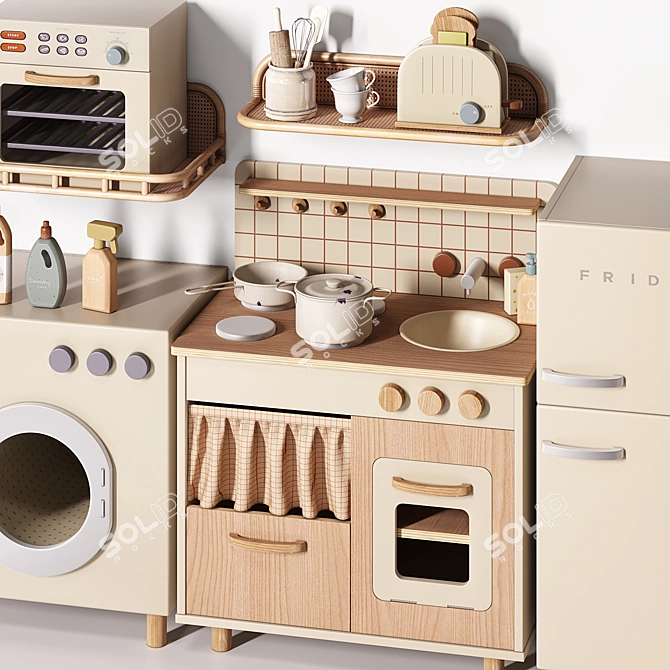  ZARA Kids Play Kitchen Set 3D model image 4