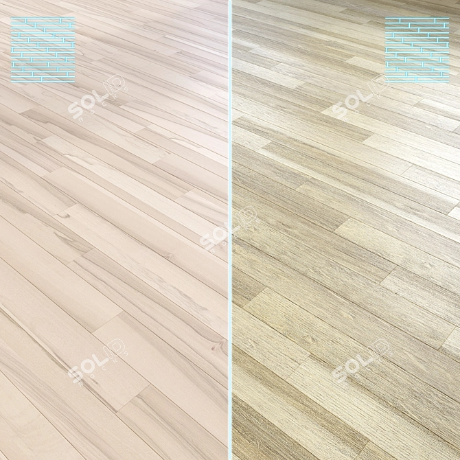 High-Quality 3D Wooden Flooring Model 3D model image 1