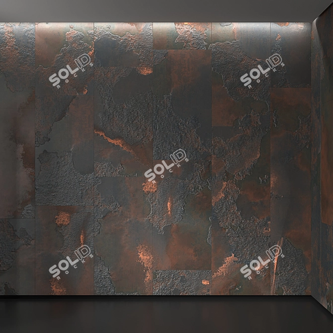  Seamless Metal Decor Plate 3D model image 1