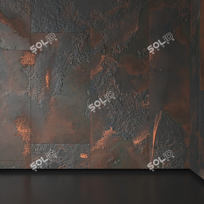  Seamless Metal Decor Plate 3D model image 2