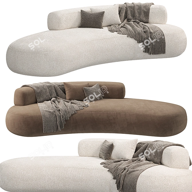 Modern Bubble Rock Sofa Living Divani 3D model image 1