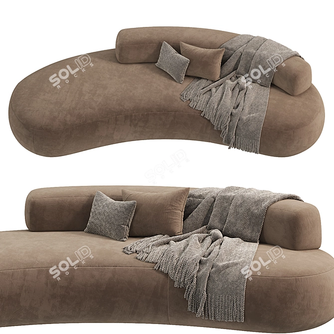 Modern Bubble Rock Sofa Living Divani 3D model image 3