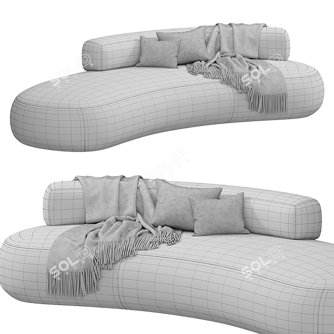 Modern Bubble Rock Sofa Living Divani 3D model image 4