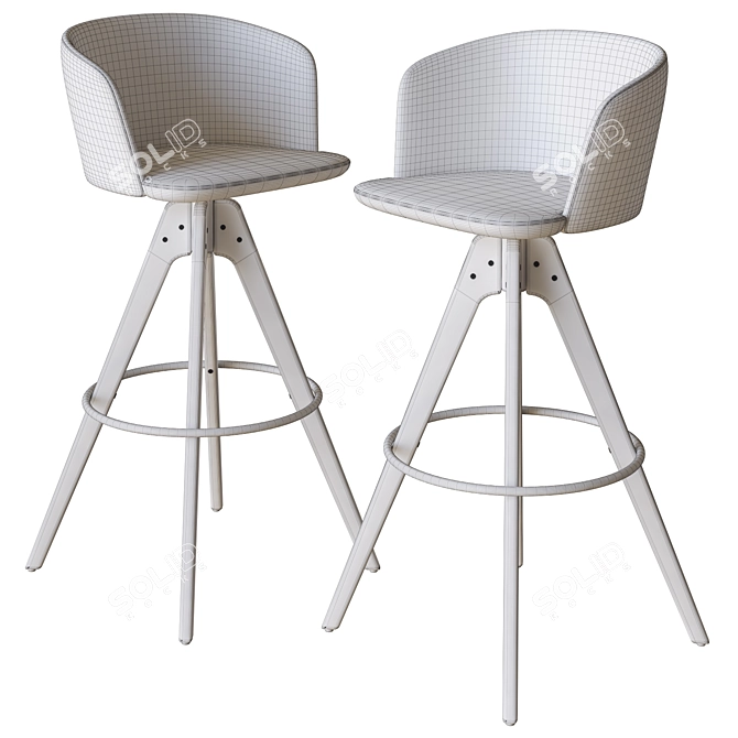 Sleek NYM Stool Pedrali 3D 3D model image 3