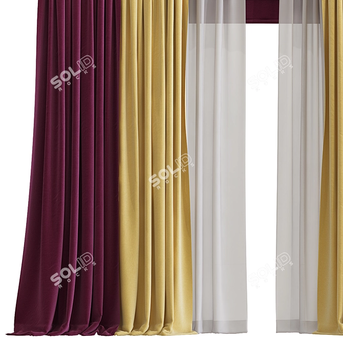 Refurbished Curtain Design - Unfolded 3D model image 2