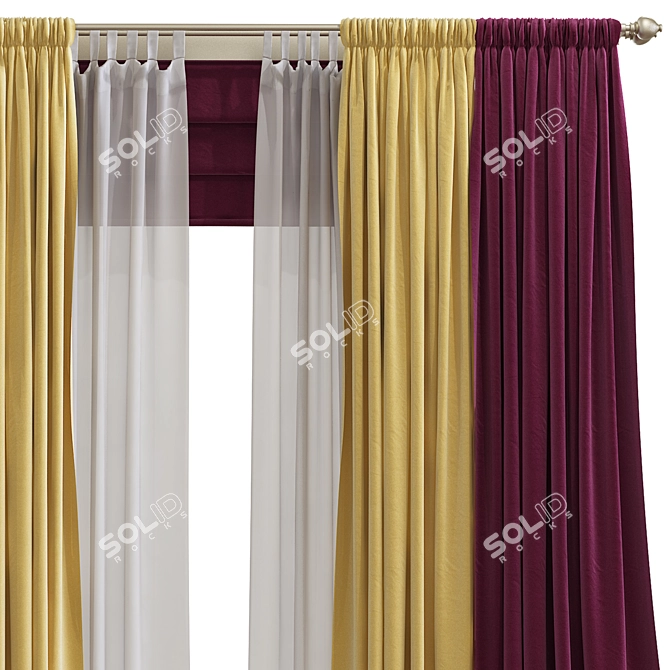 Refurbished Curtain Design - Unfolded 3D model image 3