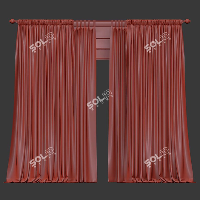 Refurbished Curtain Design - Unfolded 3D model image 4