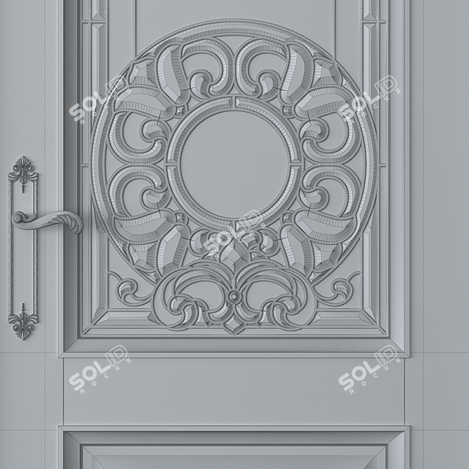 Stained Glass Door Set 3D model image 5