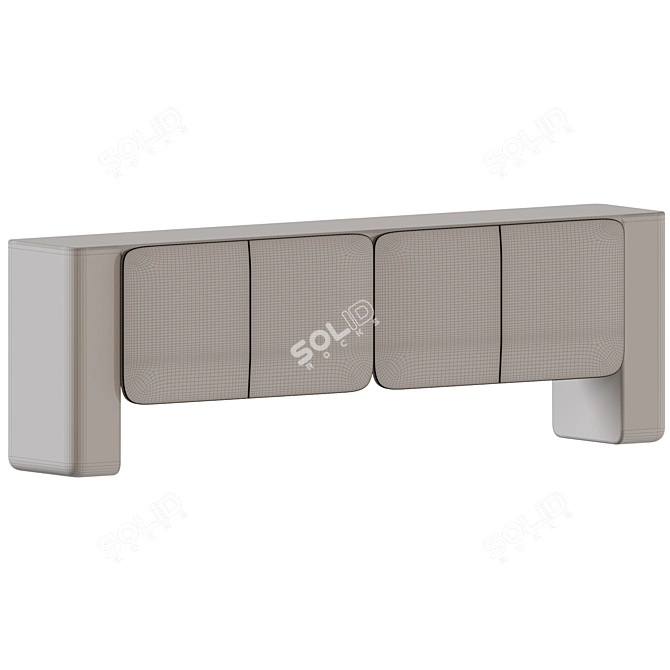 Sleek Bone Credenza: Radnor Craftsmanship 3D model image 2