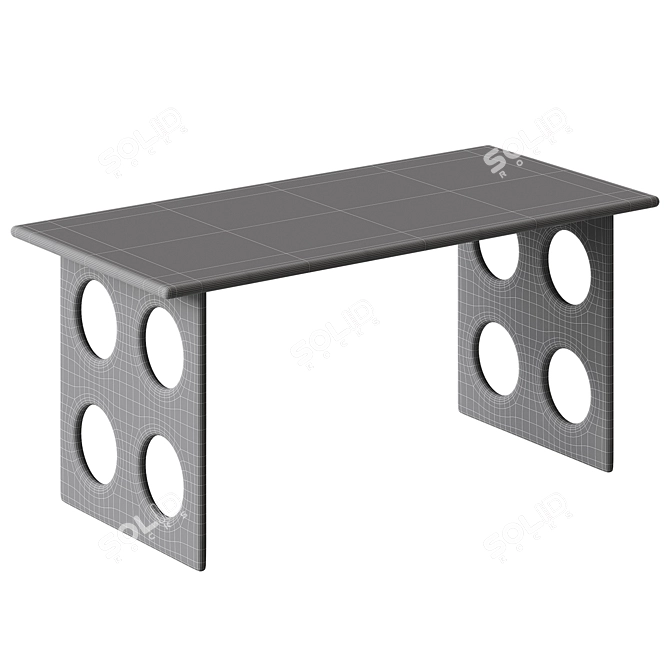  OTTO Grey Concrete Desk Model 393 3D model image 4