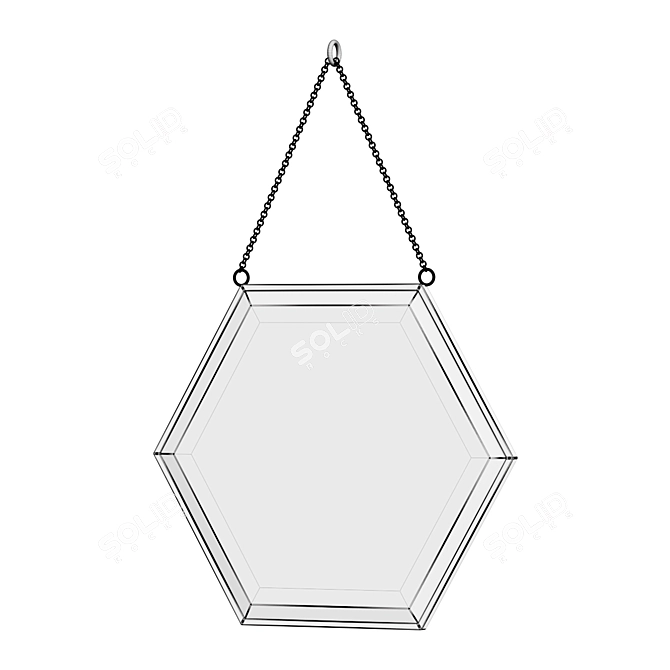 Uyova Octagonal Mirror, La Redoute 3D model image 2