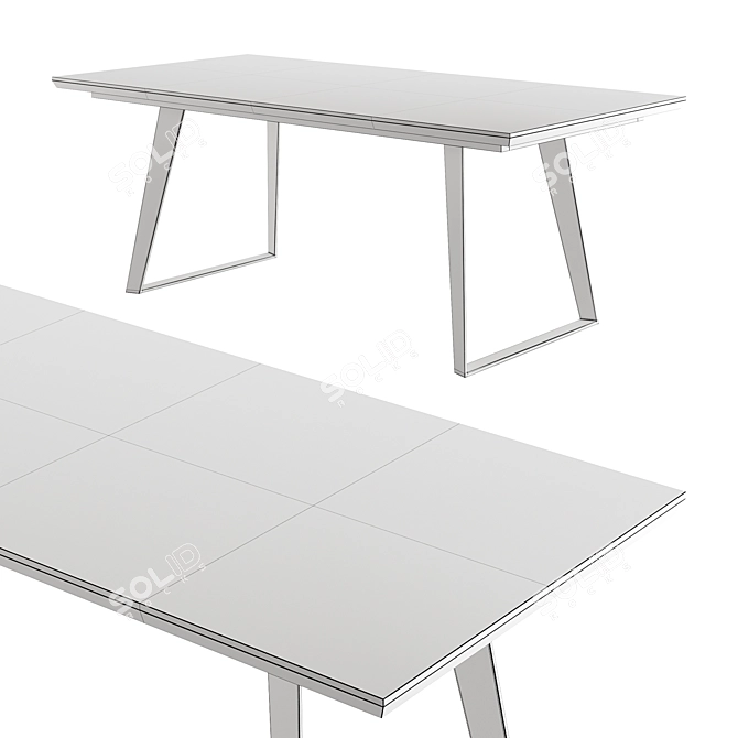  Modern Scandinavian Inspired Table 3D model image 3