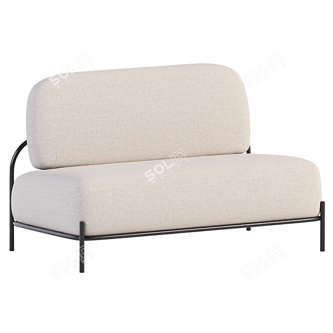 Modern Upholstered Loveseat Furniture 3D model image 1