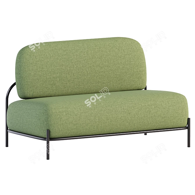 Modern Upholstered Loveseat Furniture 3D model image 2