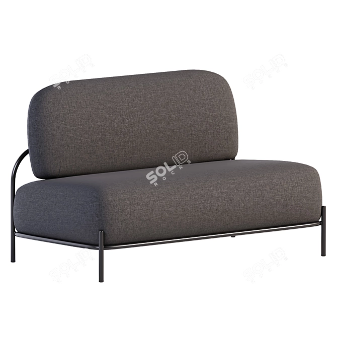 Modern Upholstered Loveseat Furniture 3D model image 3