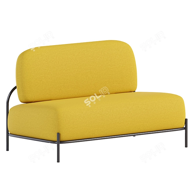 Modern Upholstered Loveseat Furniture 3D model image 4