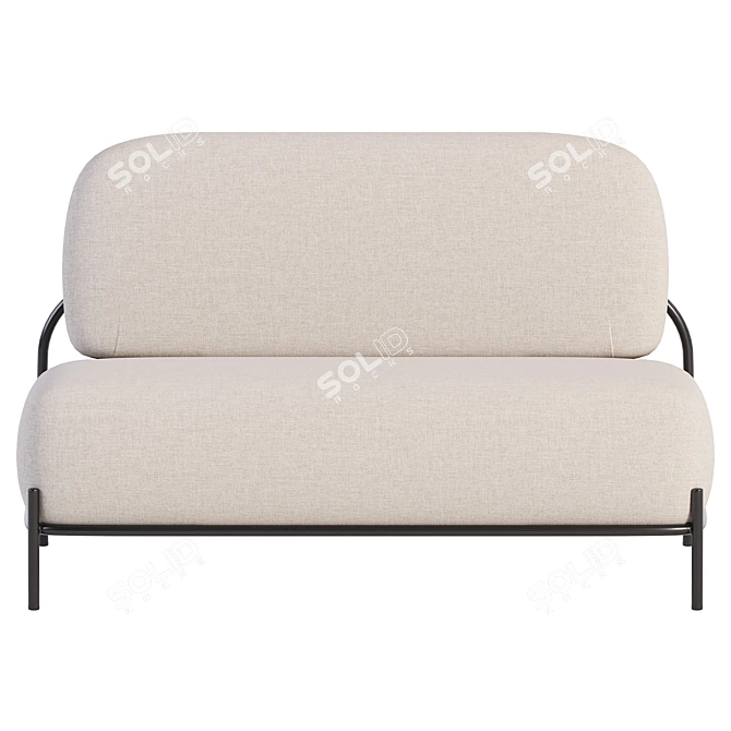 Modern Upholstered Loveseat Furniture 3D model image 5