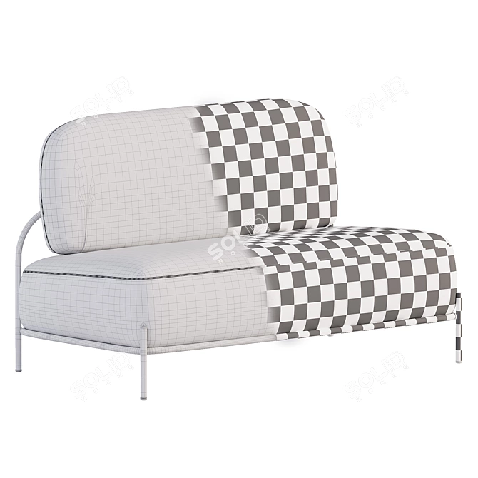 Modern Upholstered Loveseat Furniture 3D model image 7