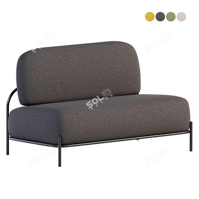 Modern Upholstered Loveseat Furniture 3D model image 10