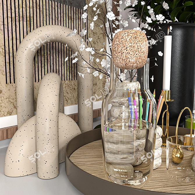 Modern Decorative Home Accent Set 3D model image 4