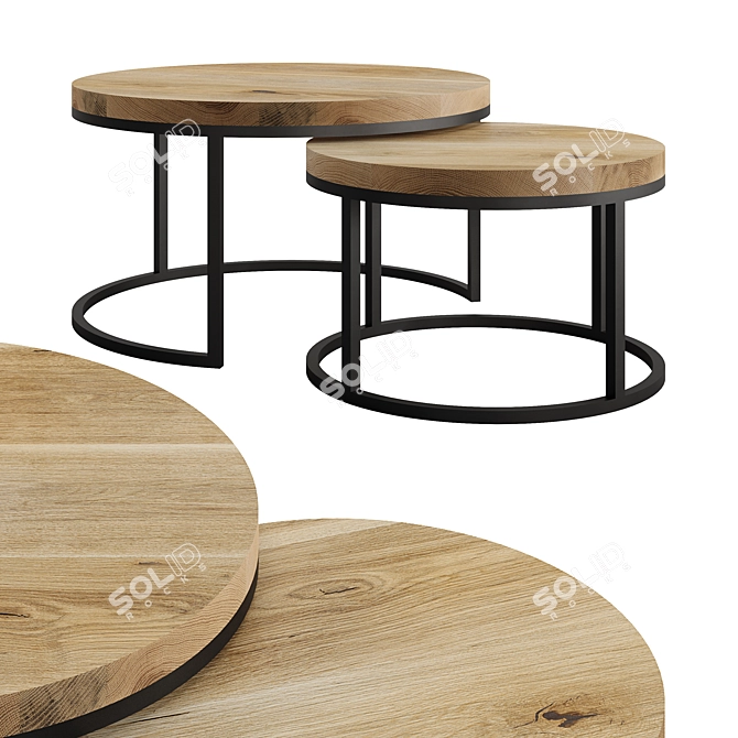  Modern Oval Coffee Table Inspiration 3D model image 1