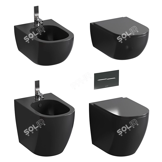 Nic Pin WC and Bidet 3D model image 2