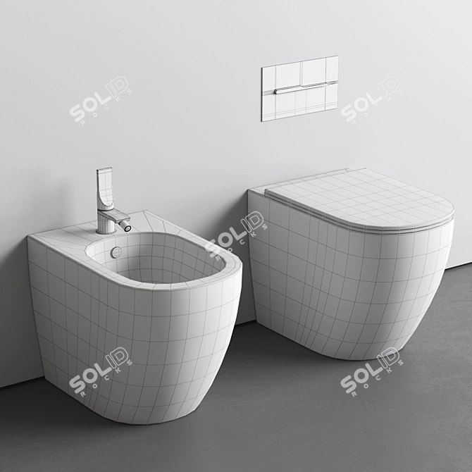 Nic Pin WC and Bidet 3D model image 3