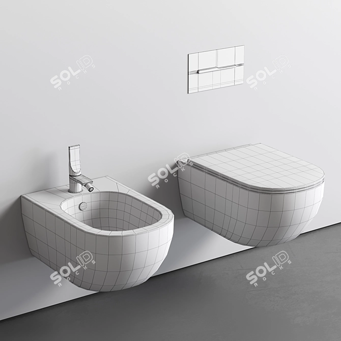 Nic Pin WC and Bidet 3D model image 4