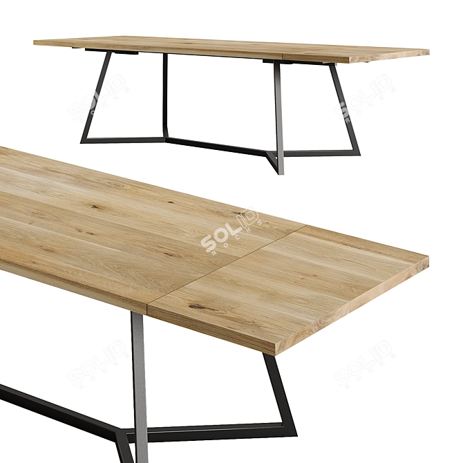 Sleek Y-Table by mLOFT 3D model image 1