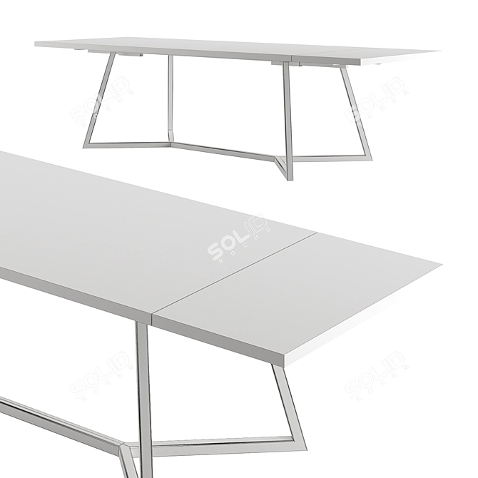 Sleek Y-Table by mLOFT 3D model image 3