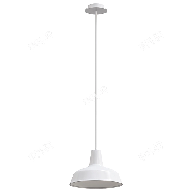 Industrial Vintage Pendant Light Fixture 3D model image 1
