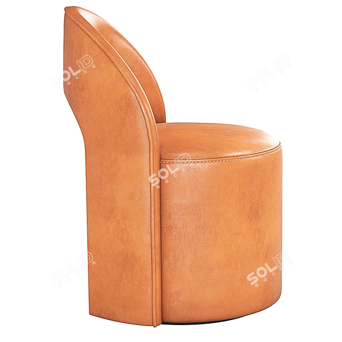 Reynaux Open Back Velvet Chair 3D model image 2