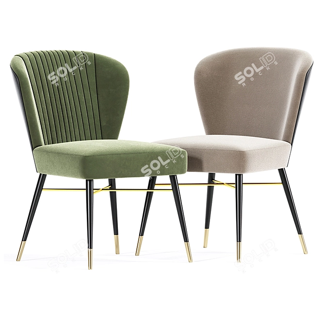 Modern Dining Table Chair Set 3D model image 2