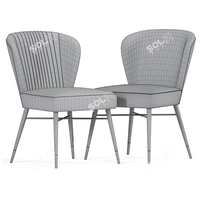 Modern Dining Table Chair Set 3D model image 3