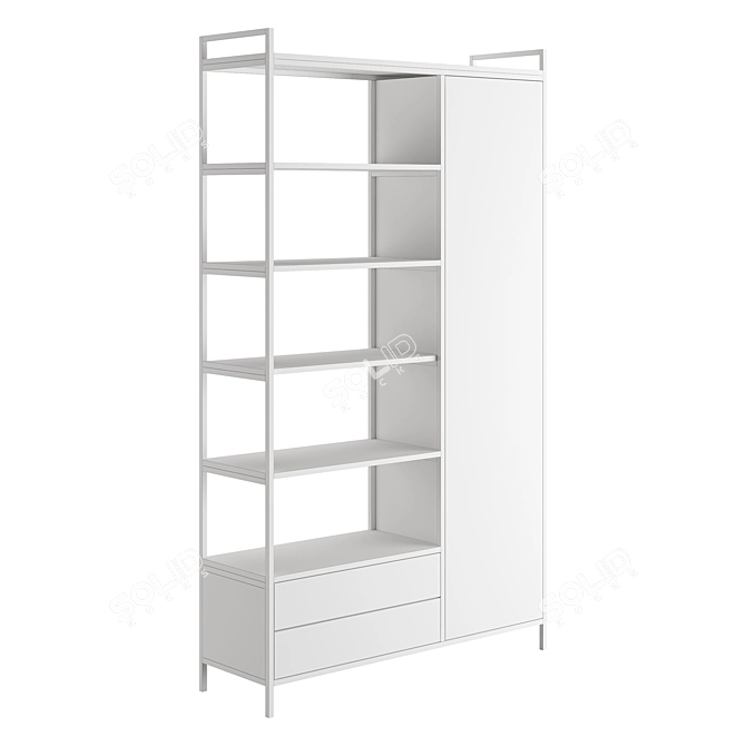 Modern Industrial ASTER MAX Wardrobe 3D model image 3