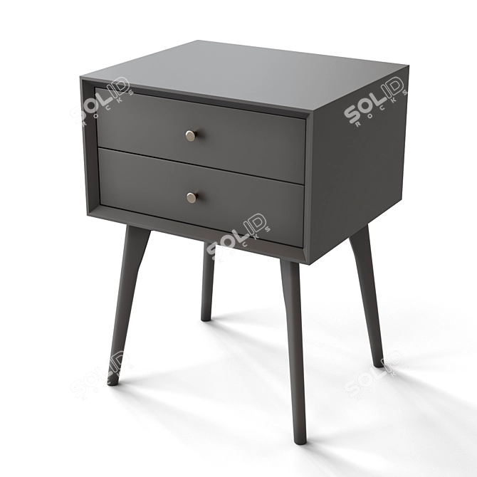 Bedside Table in 4 Colors 3D model image 3