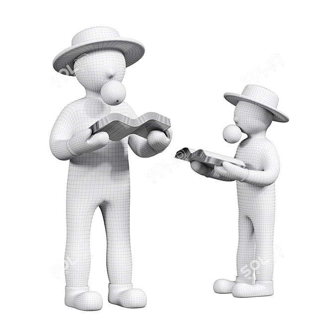 Cozy Reading Red Hat Figure 3D model image 3