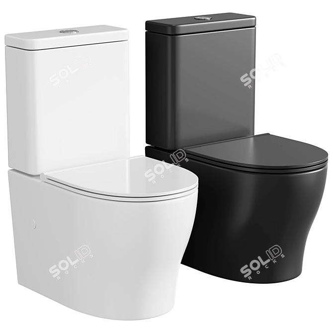 Compact Toilet Angerbach Collection 3D model image 1