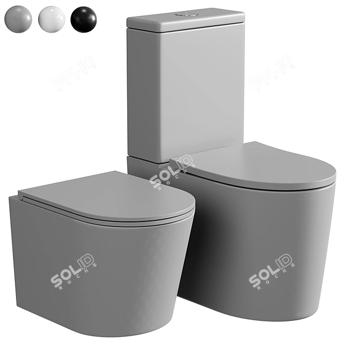 Salzbach WeltWasser Toilets Array 3D model image 1