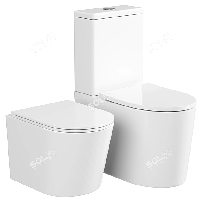 Salzbach WeltWasser Toilets Array 3D model image 3