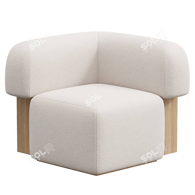 Modern Yemeni Corner Sofa 3D model image 1