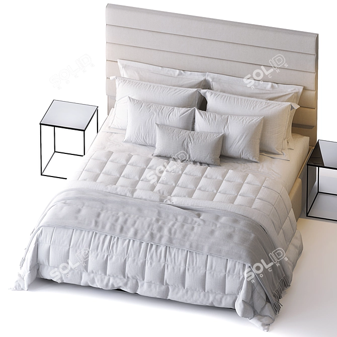 VIVALDI CORELLI Bed Set 206x186cm 3D model image 3