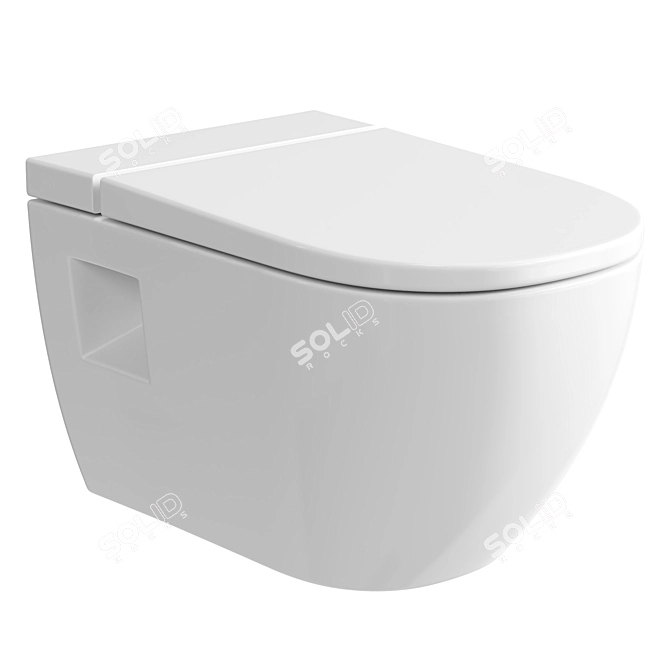 Vitra D-Light Wall Hung Toilet 3D model image 1