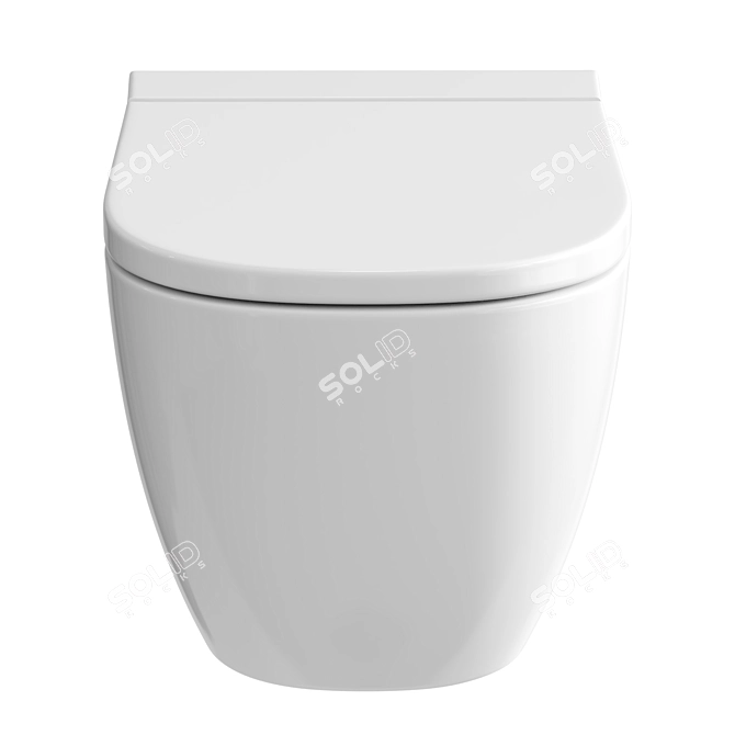 Vitra D-Light Wall Hung Toilet 3D model image 2