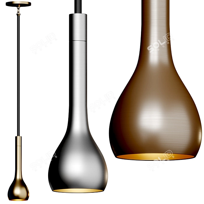 Modern Drop Pendant Lighting Solution 3D model image 3