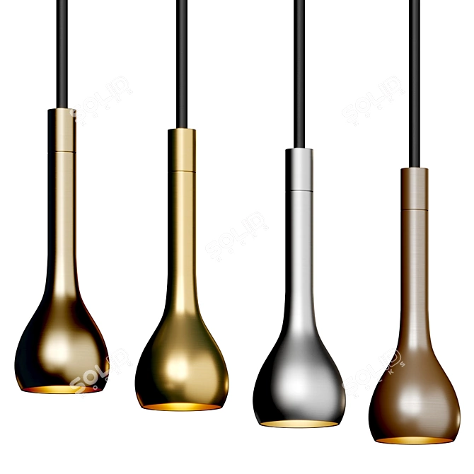 Modern Drop Pendant Lighting Solution 3D model image 1