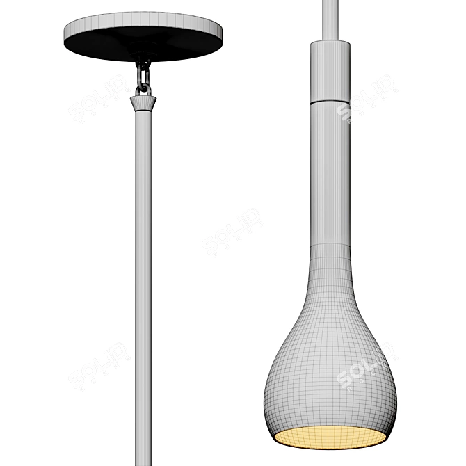 Modern Drop Pendant Lighting Solution 3D model image 2